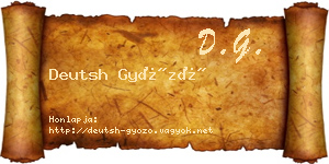 Deutsh Győző névjegykártya